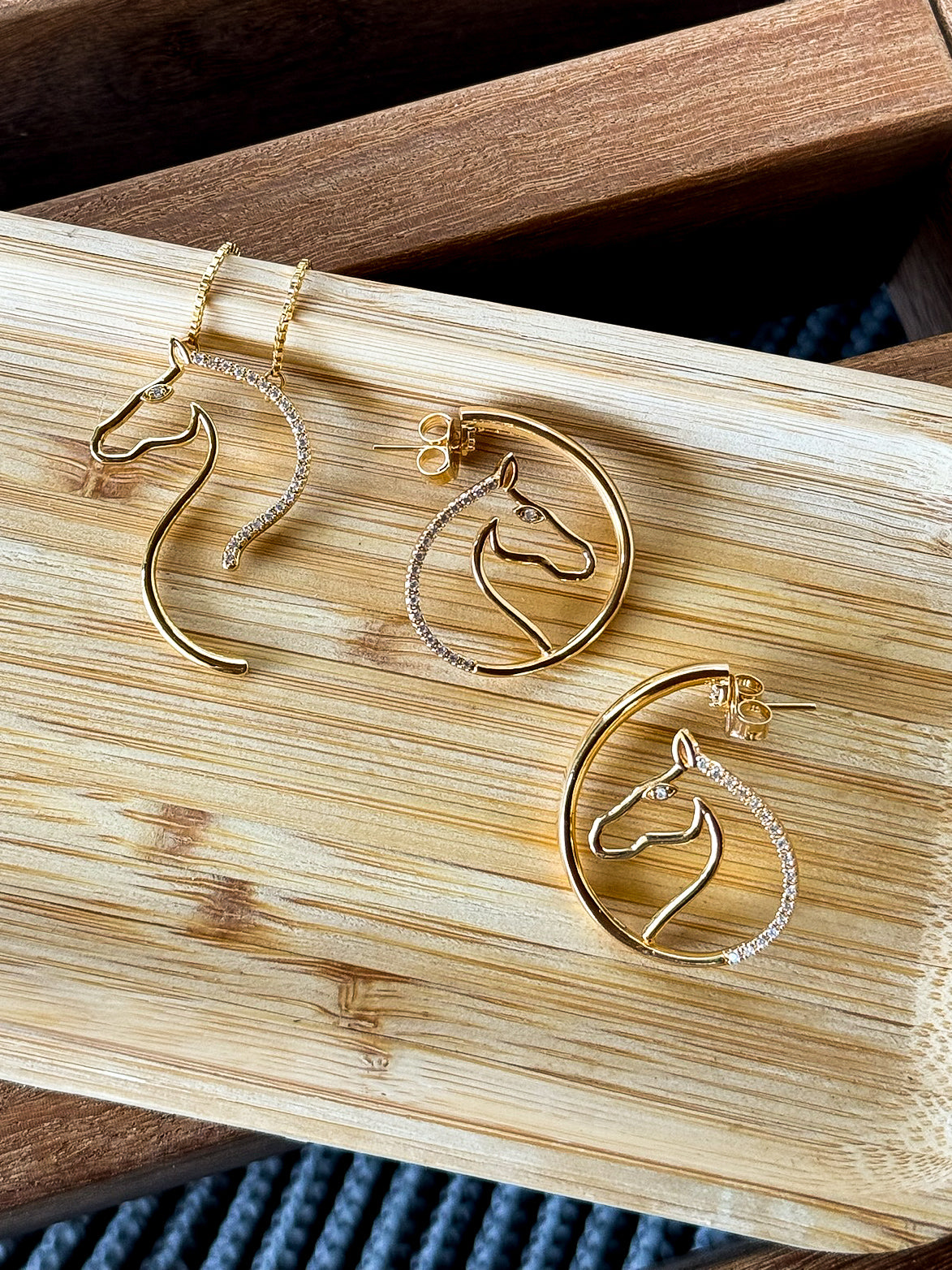 Collar Caballo Zirconias