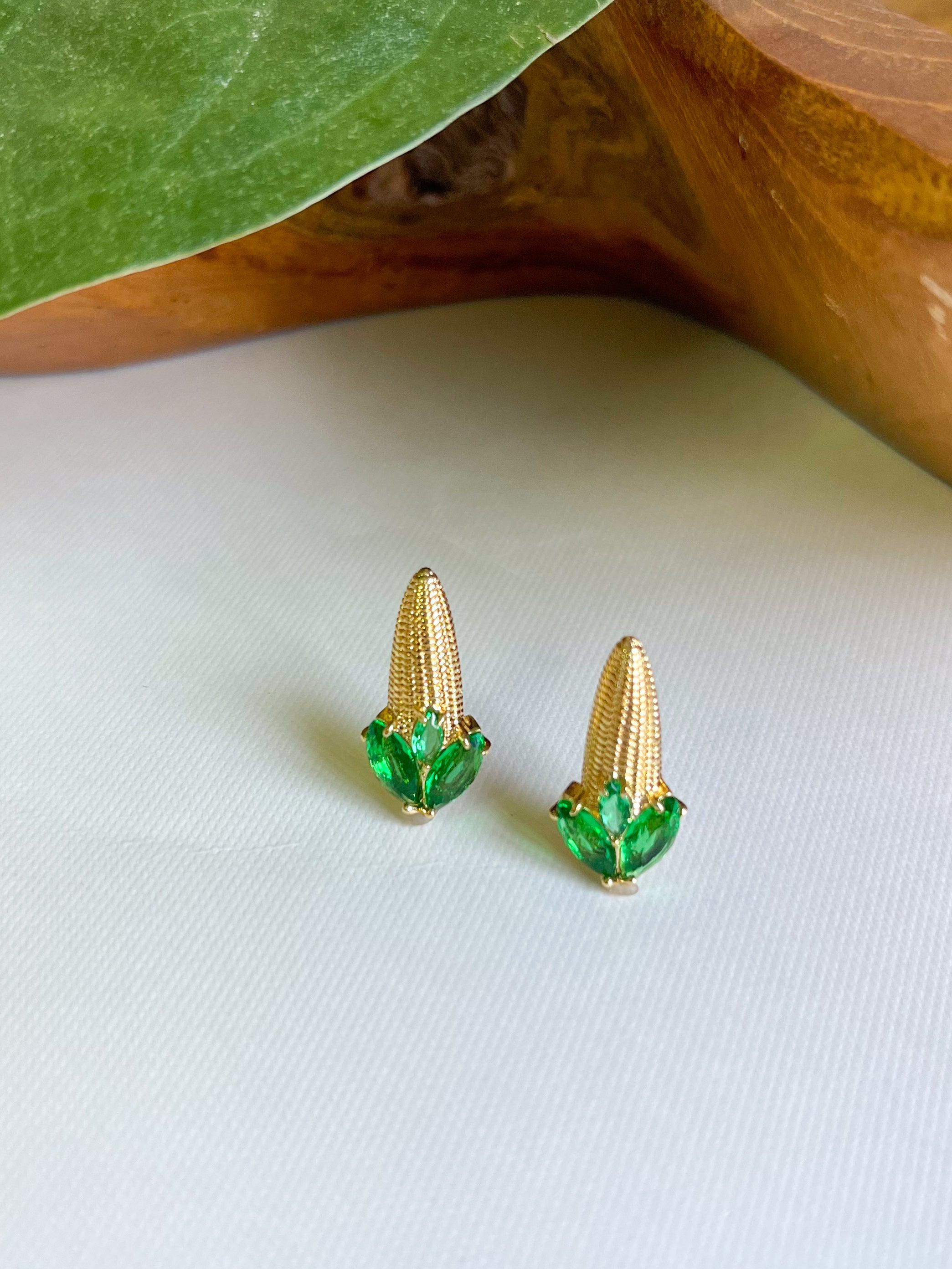 Aretes Mazorca con Piedras