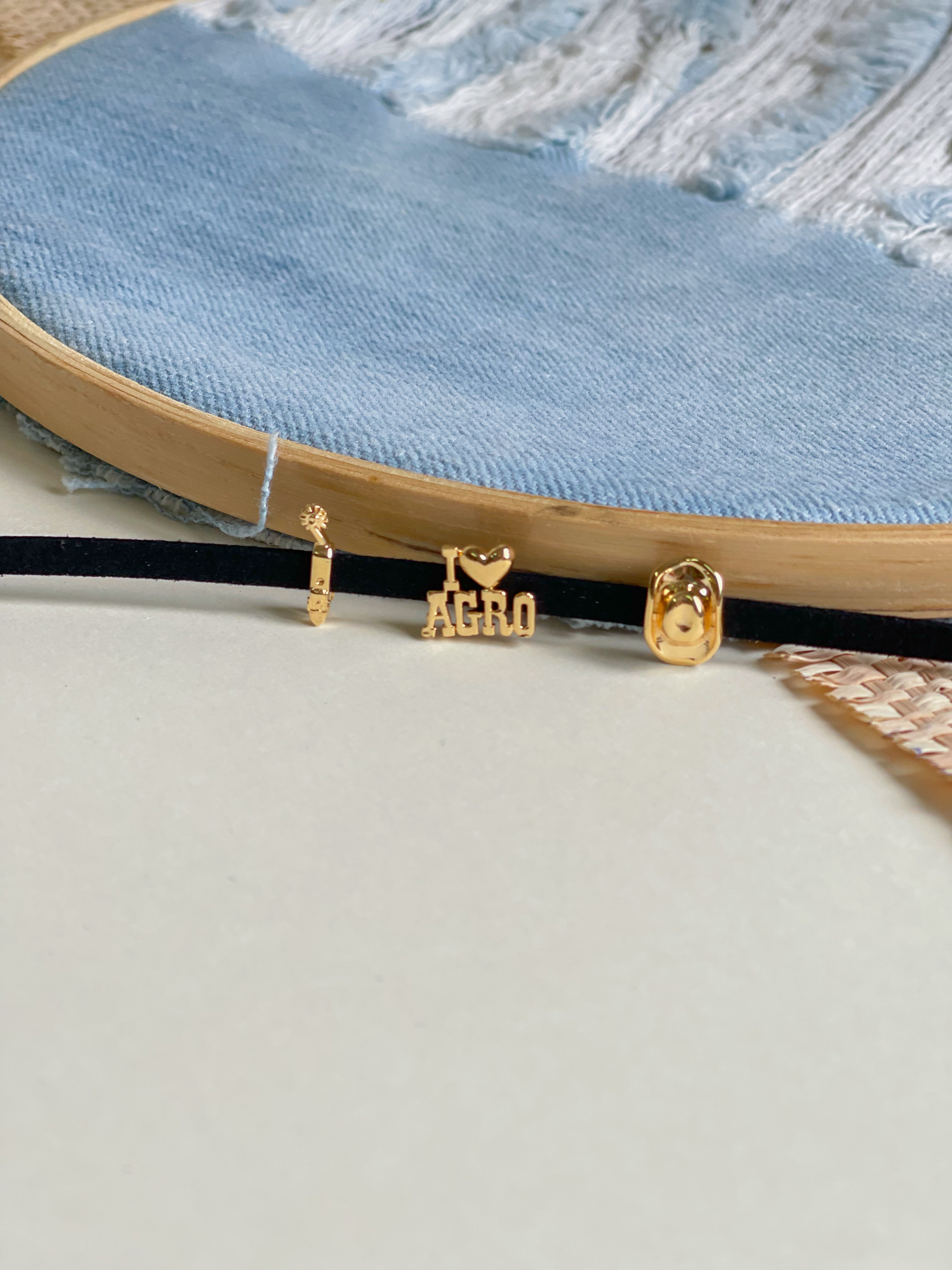 Collar Cuero I Love Agro
