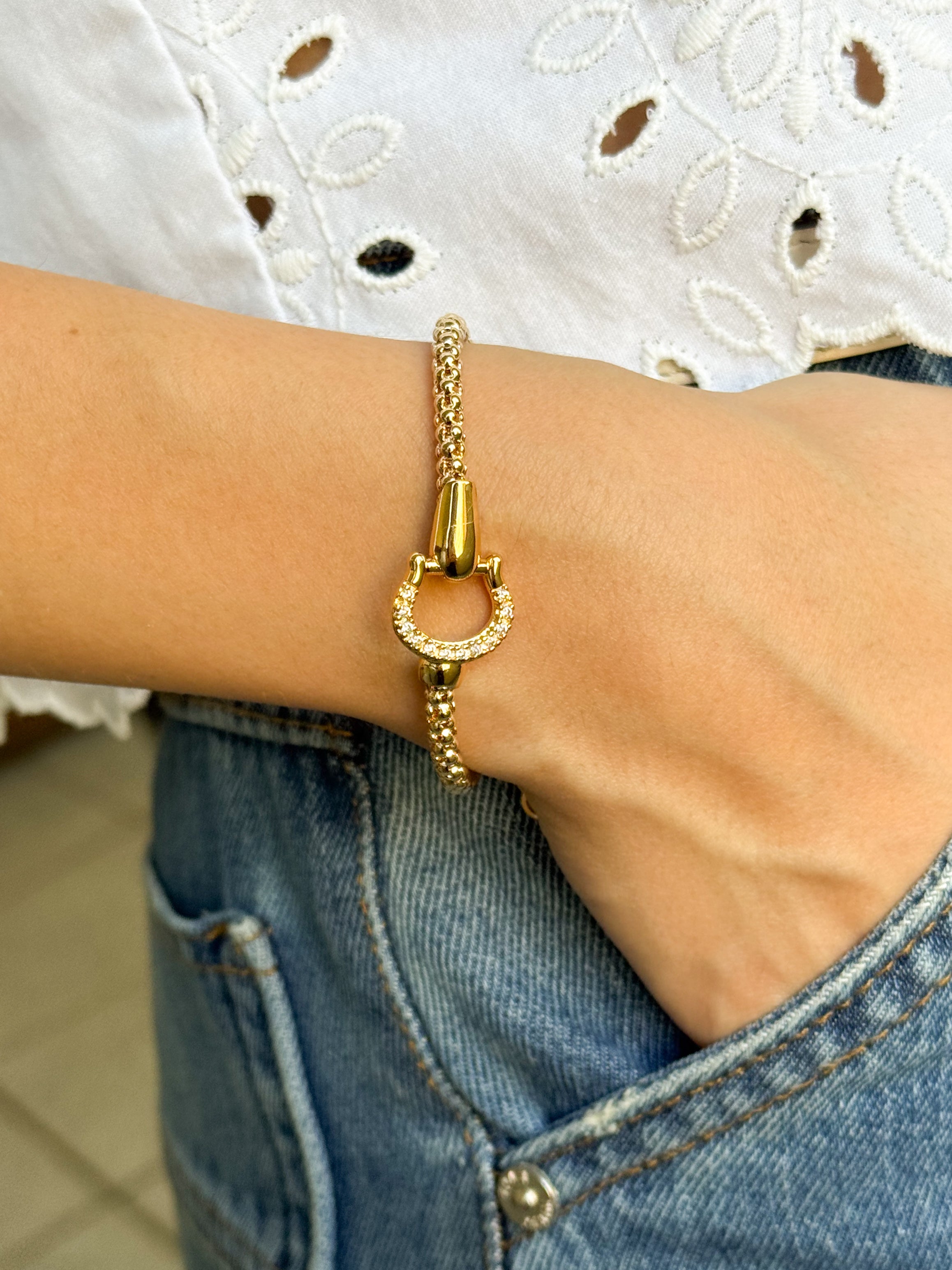 Pulsera Bocado Zirconias