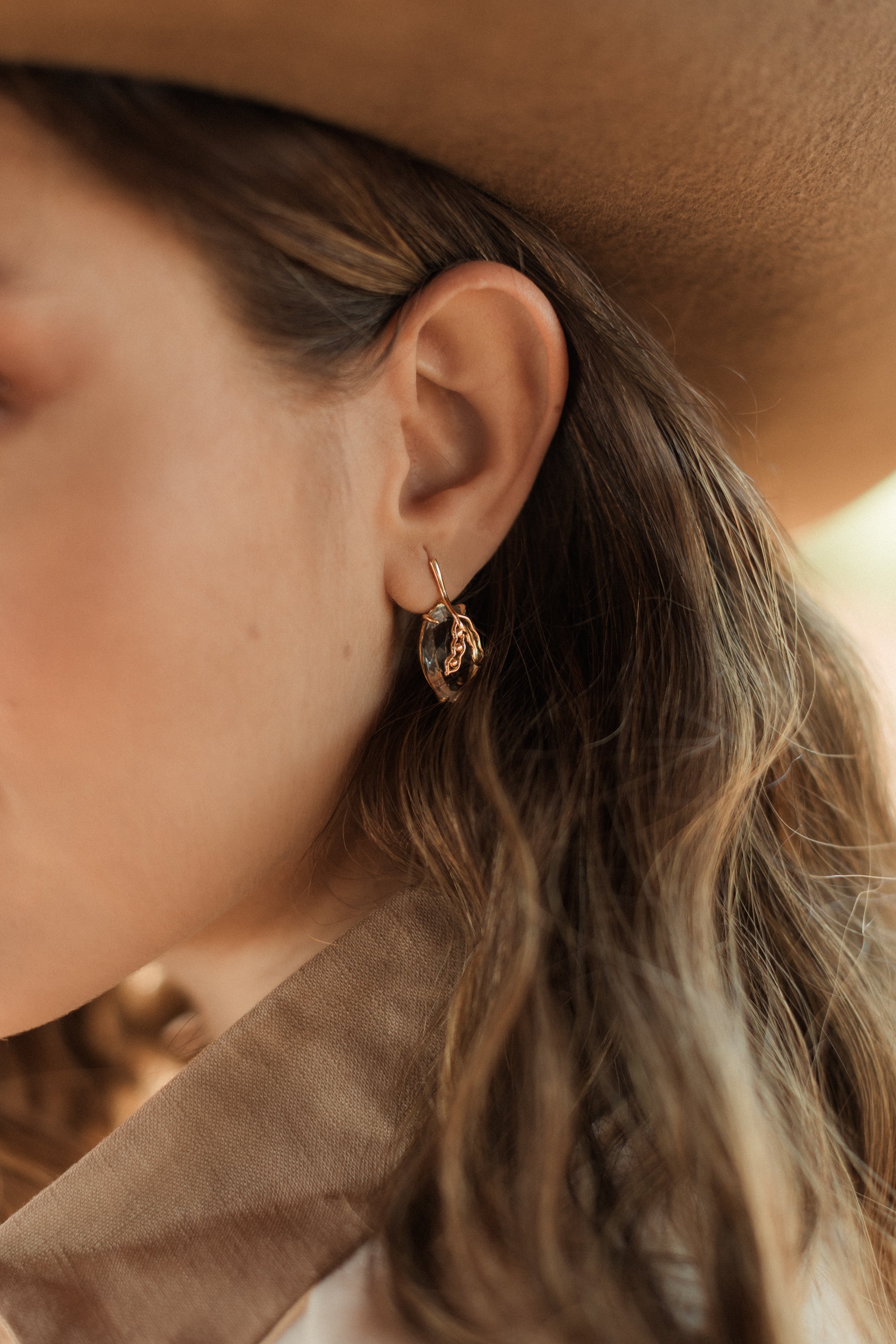 Aretes Soya con Piedra