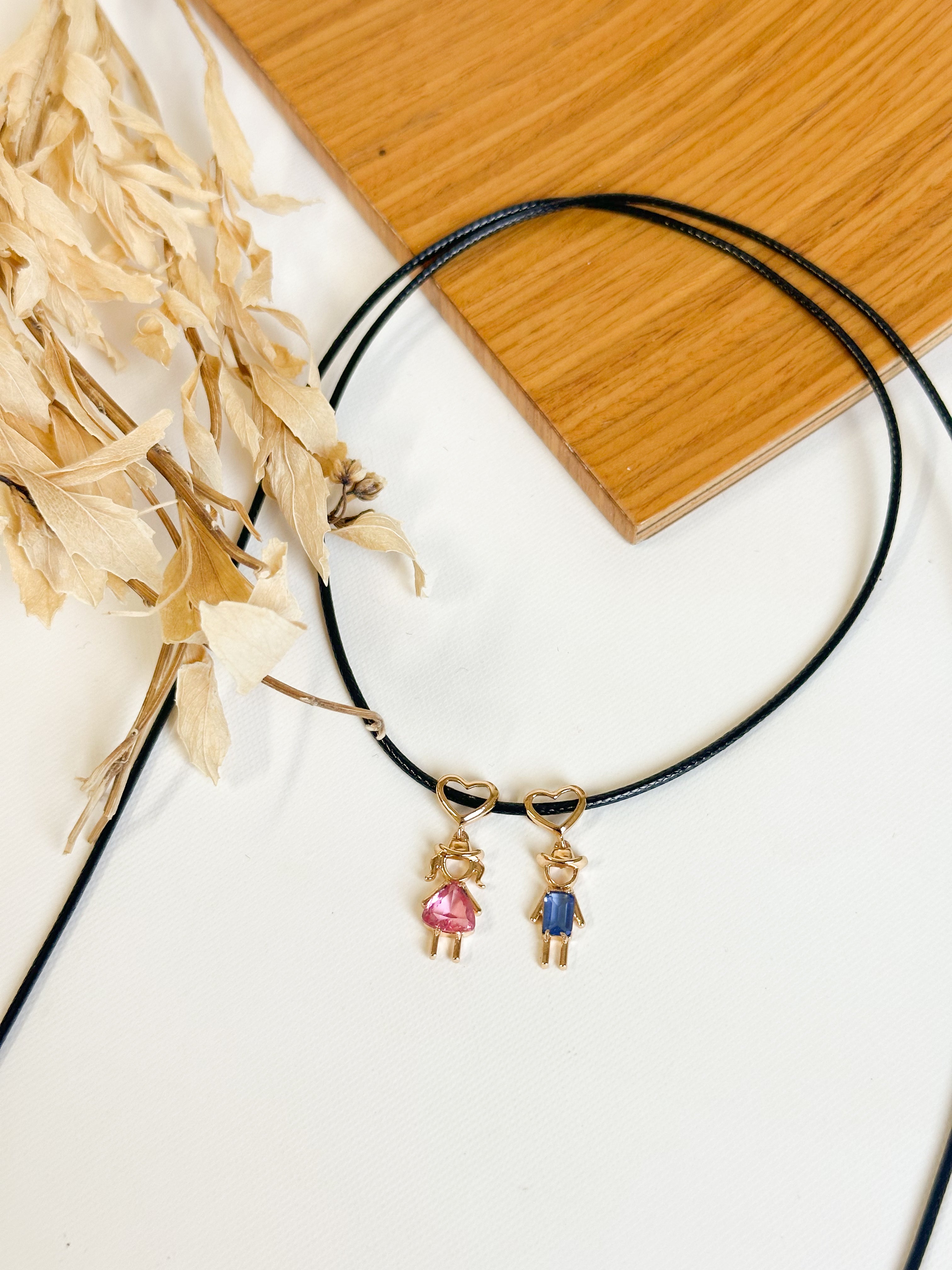 Collar Raíces de Amor Cuero - Personalizable