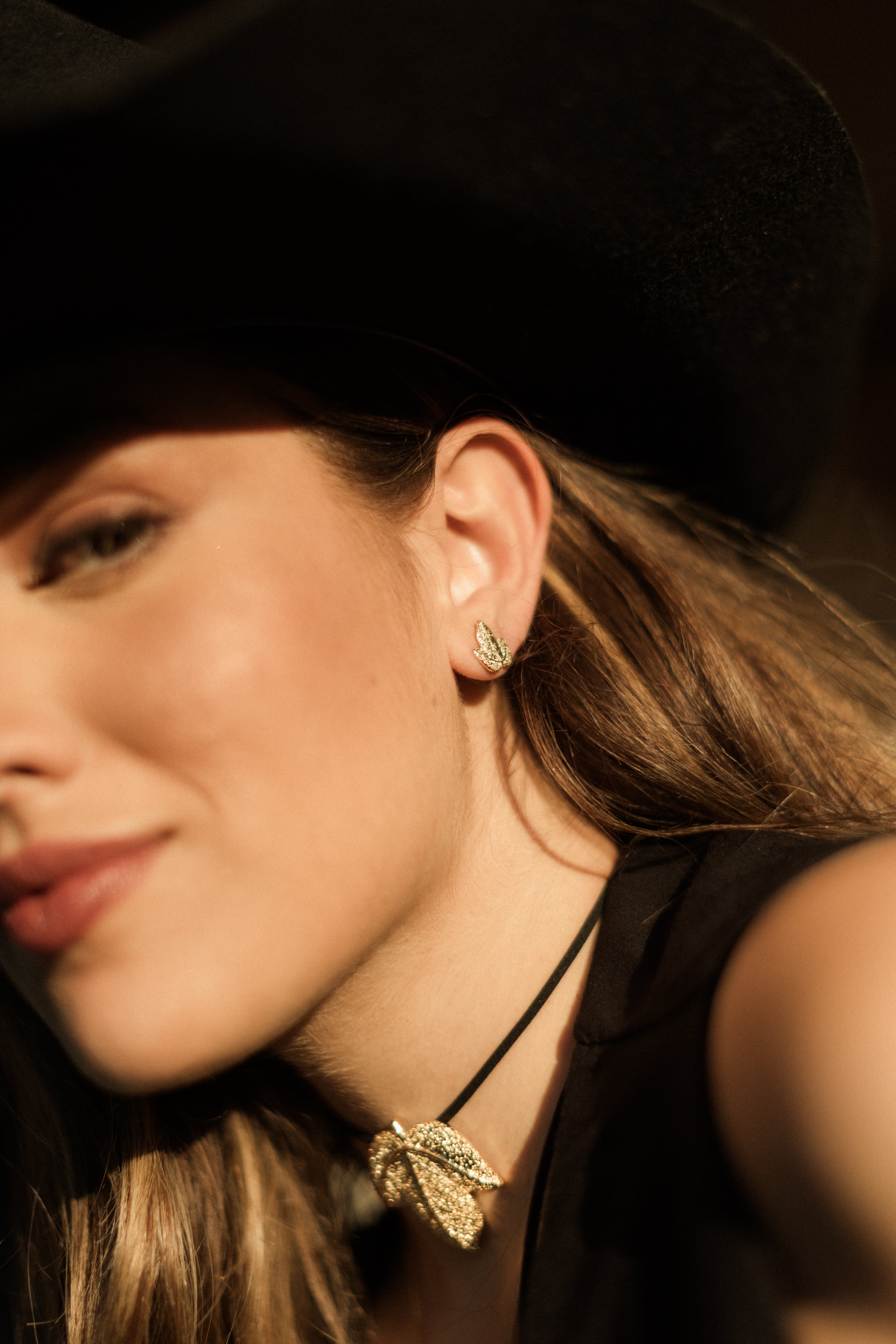 Aretes Hoja de Algodón
