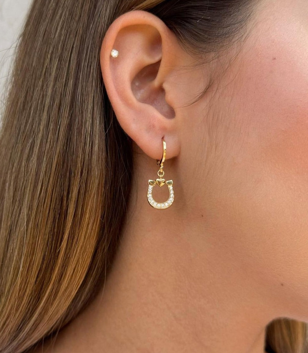 Aretes Herradura Corazón