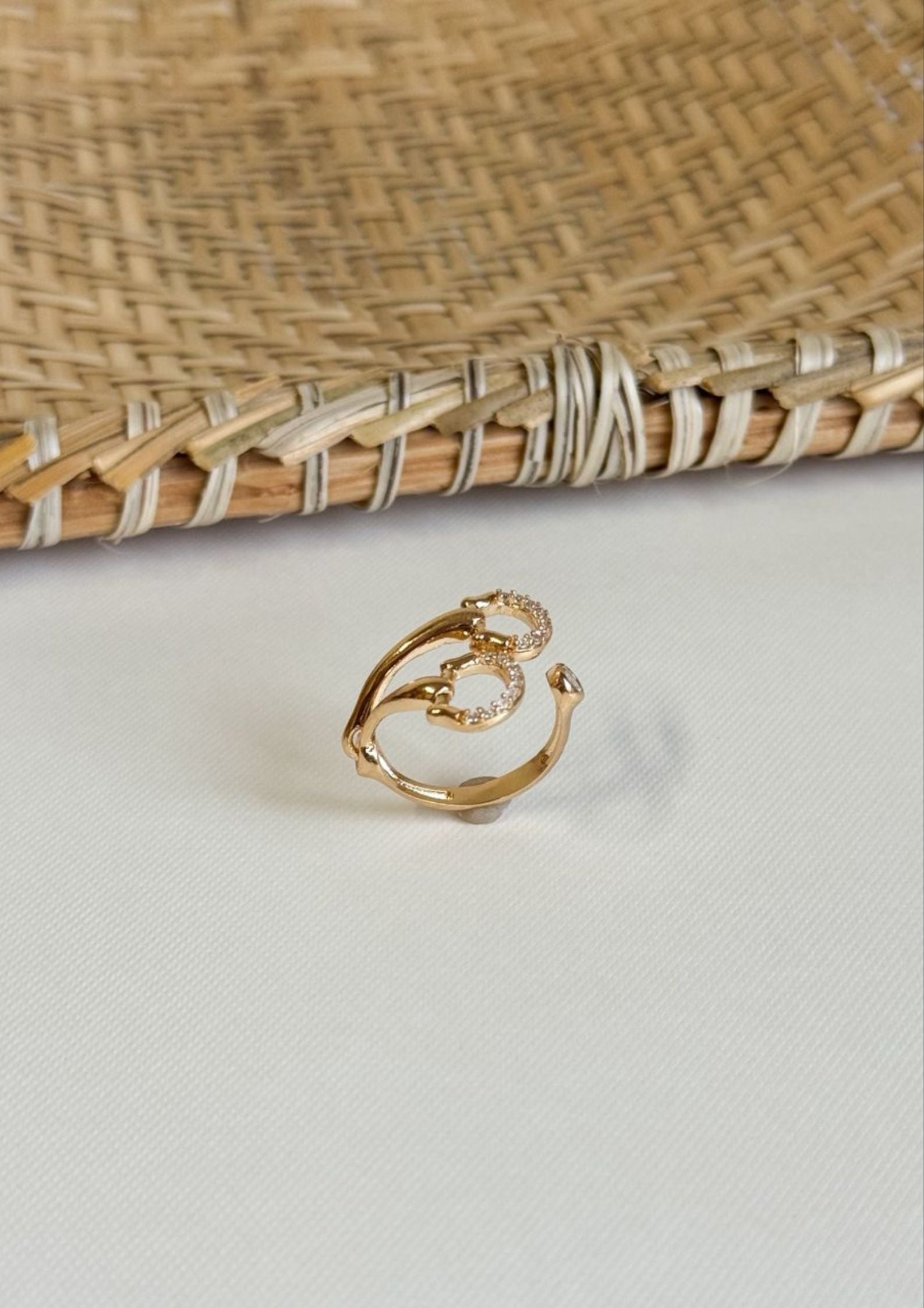 Anillo Bocado con Zirconia